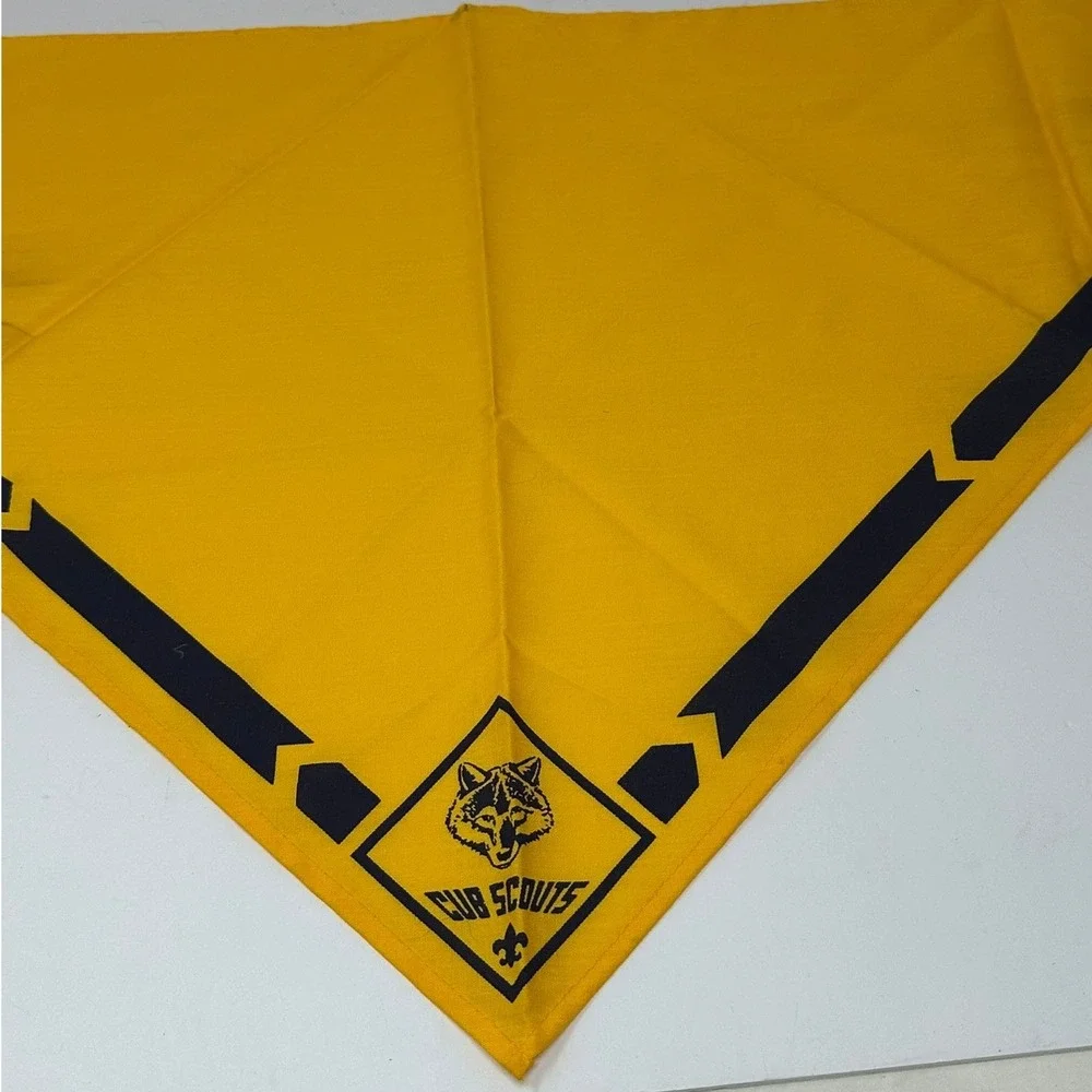 Cub Scouts Wolf Neckerchief Yellow Blue Official BSA Scout Uniform Scarf B9